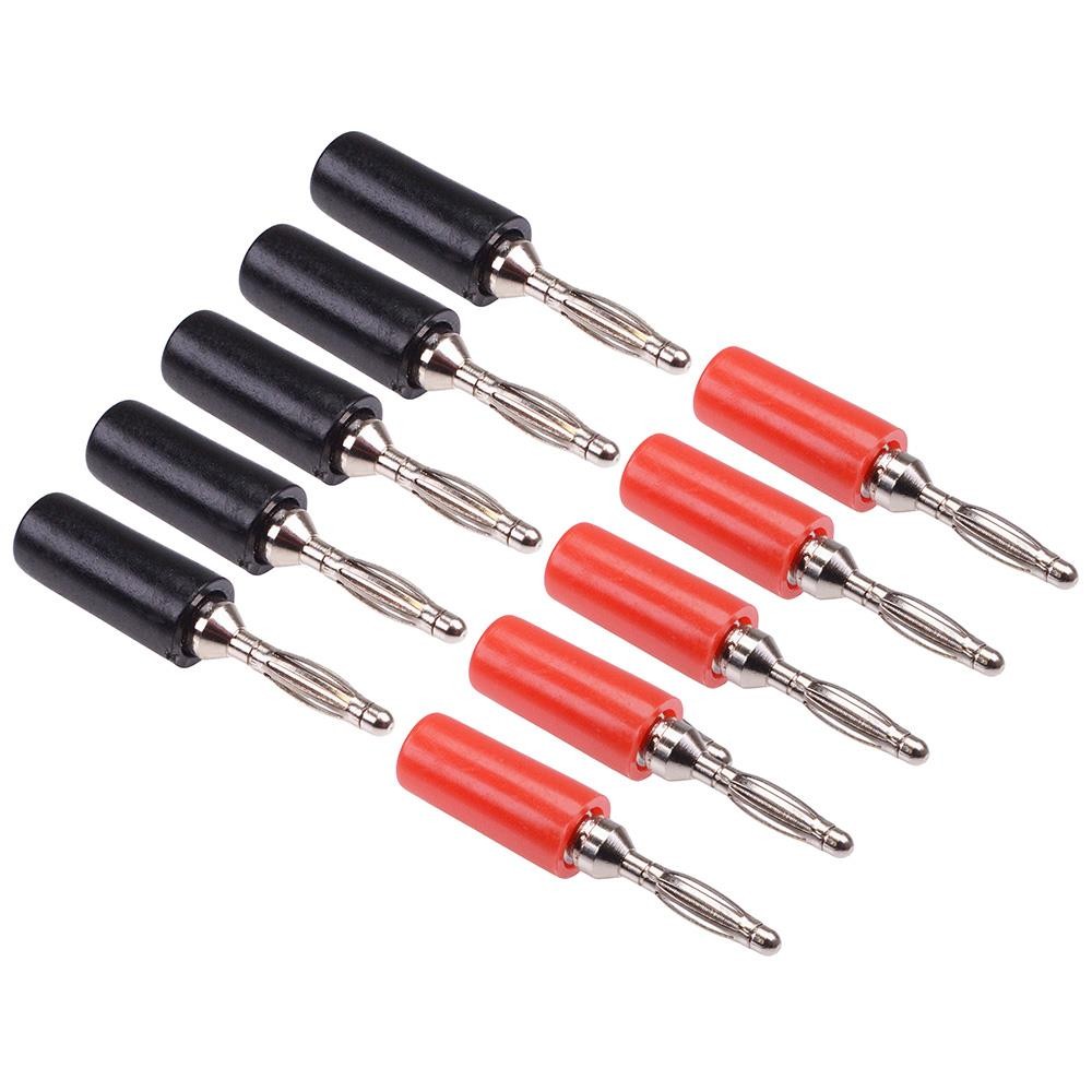 5 Pairs Red Black 2mm Banana Test Plug Connector 3A