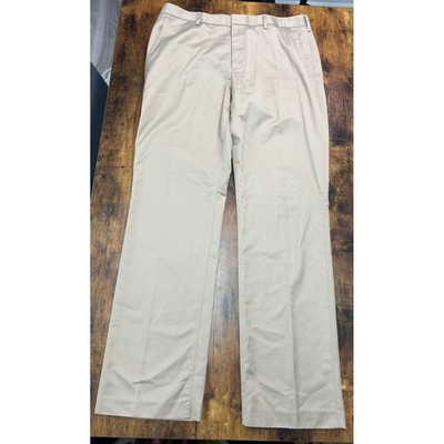 Bonobos Weekday Warrior Dress Pants Mens 35x32 Straight Fit Khaki Tan Cotton