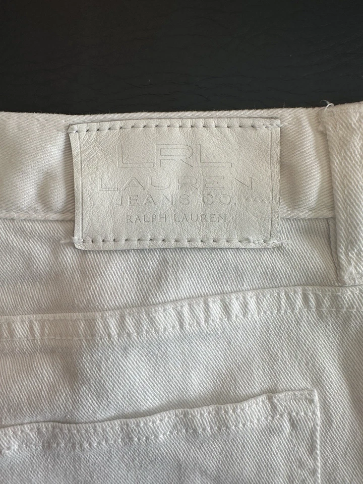 Laurel Ralph Lauren-Lauren Jeans Co White Jean Shorts Women’s 14 (35”Wx9”L) - Image 3 of 4