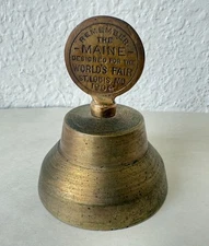 Antique Remember USS The Maine Relic Bell 1904 World’s Fair St Louis