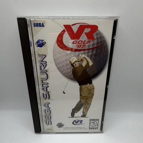 VR Sports VR Golf '97 Sega Saturn Complete Case Manual Multiplayer Golf NTSC