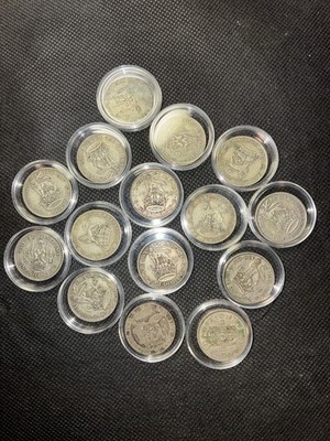 1 UK Britain .500 Silver One Shilling 1920 To 1947 Random Date Condition As Pic
