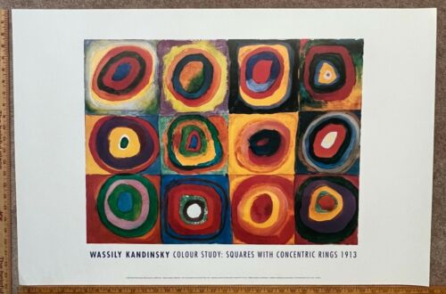 financieel Molester Onbeleefd Wassily Kadinsky Colour Study: Squares with Concentric Rings 1913 Art Print  2000 | eBay