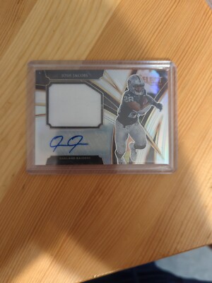 2019 PANINI SELECT SILVER PATCH AUTOGRAPH JOSH JACOBS AUTO RC #04/35