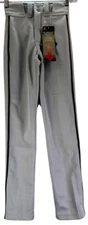 Easton Youth Quantum Plus Adjustable Inseam Baseball Pipe Pants Gray SMALL