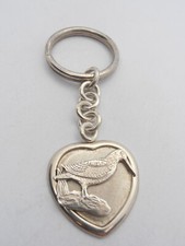 Spout: 925 Silver Heart Keychain - Bird - Hunter - Hunter