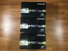 Lot of 3 OEM Lexmark C792A4 CMY Return Program Toners C792 X792 Same Day Ship!