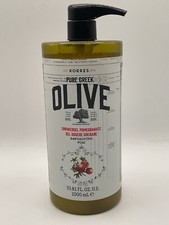 Korres Pure Greek Olive Showergel, 33.81 fl oz. 1000 ML, Unsealed-Pomegranate 0.88 per gallon