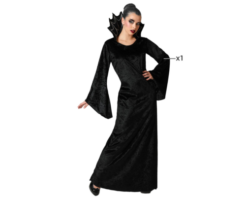 Costume  Mortisi donna strega vestito nero ragno halloween carnevale - Foto 1 di 2