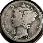 1920-S Mercury Dime -Better Grade VG/F - 266