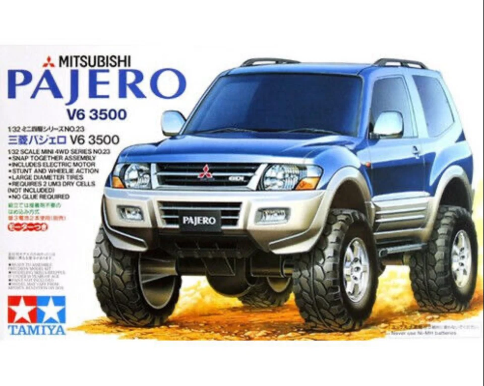 Tamiya Wild Mini4WD Mitsubishi Pajero V6 3500 Jr scala 1/32 TA19023 - Immagine 4 di 4