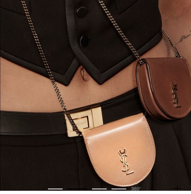 YVES SAINT LAURENT Leather Baby Kaia Coin Bag | eBay