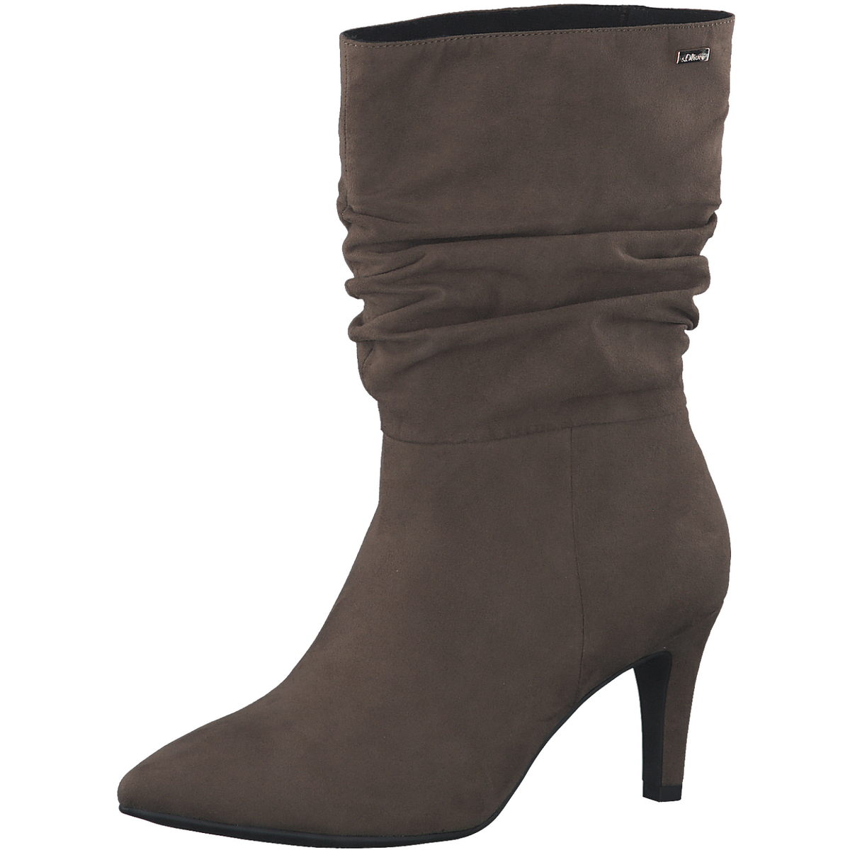 Damen Stiefel Boot spitze Form gerafft Stiletto 5-25304-41