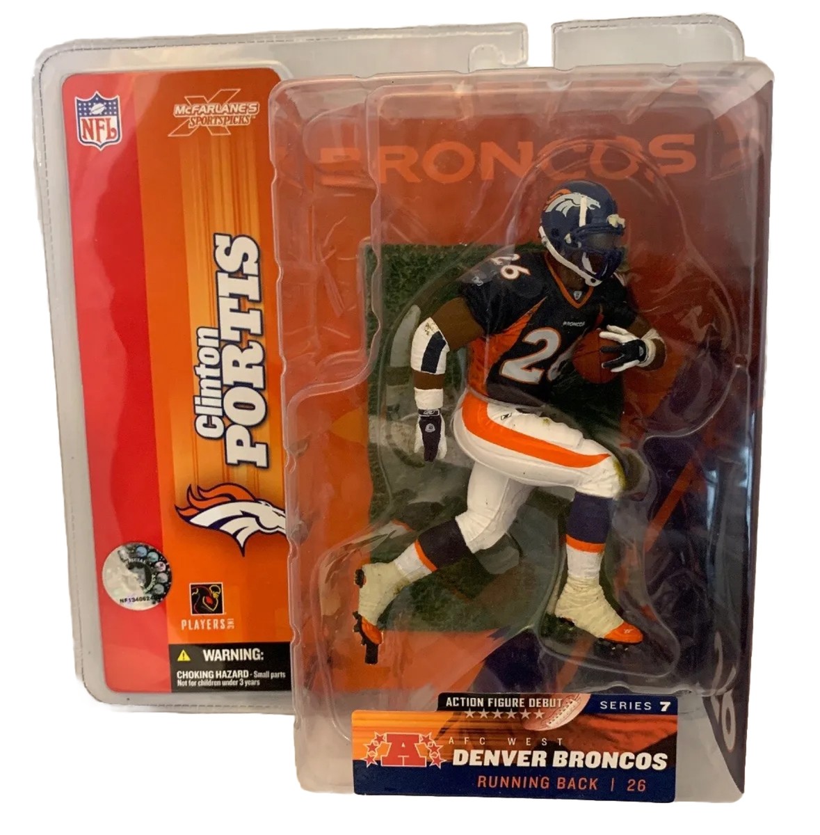 2003 Mcfarlane NFL Clinton Portis Series 7 Unopened Figure,Broncos