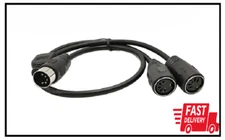 SinLoon DIN 5-Pin Splitter Y Adapter MIDI Cable, MIDI 5 Pin Male to Dual 2 x DIN