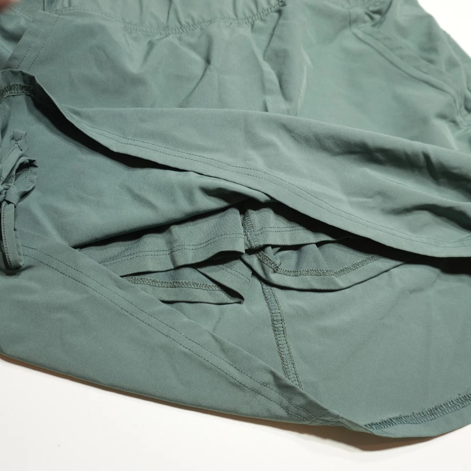 Marika Active Skort Sz Small Green Khaki Performance Golf Ruched Adjustable Hem - Image 4 of 4