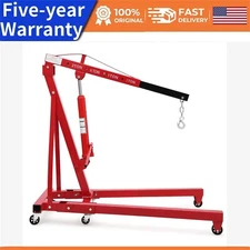 4400 LBS Engine Hoist Heavy Duty Cherry Picker Engine Hoist 2 Ton Folding Steel