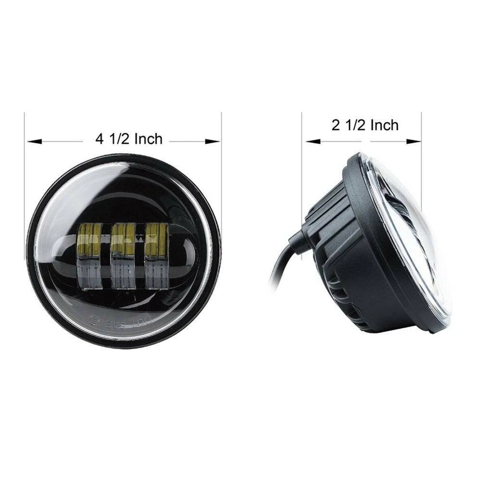 Faro LED clásico de 7" para Yamaha V-Star XVS 650 950 1100 + luces de paso de 4,5" Foto 4 de 4