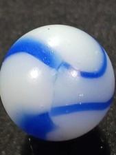 Peltier .57" Cobalt Blue on White Rainbow Near Mint Serious Marble A209