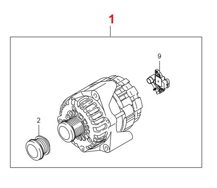Подлинный генератор переменного тока 14 В 90 А и проводка для Ssangyong ISTANA MB100 #6621545302+ - Изображение 2 из 3