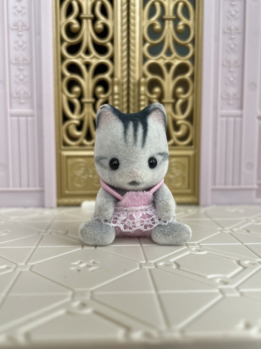 Sylvanian Families Baby Grey Cat Harvey Striped Fisher Calico Critters