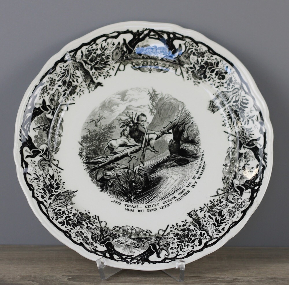 Villeroy & Boch V&B Artemis Jagdgeschirr Kuchenteller mit erhöhter Fahne Motiv 4