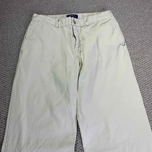 Polo Ralph Lauren Boys Pants Size 18 Beige Straight Leg Pockets Cotton Casual - Picture 2 of 11