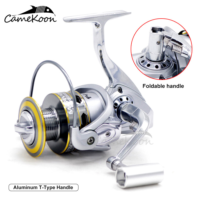 W/ Powerful Metal Body 5.2:1 Saltwater Spin Surf Fishing