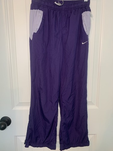 Vintage 00s Purple Nike Fit Mesh Lined Track Pants- Size Kids Medium (10/12) - Picture 2 of 13
