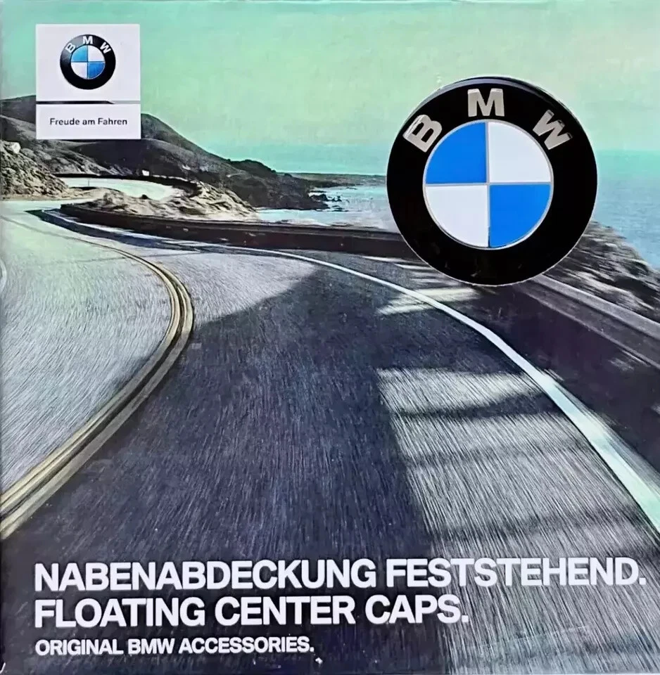 Brand New BMW Floating Alloy Wheel Center Hub Caps Set Of 4 68mm NEW 36122455268 - Image 4 of 4