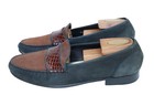 Bragano Italy Gray Brown Crocodile Toe Penny Loafer Slip On Dress Shoe SZ 9.5M — photo 4
