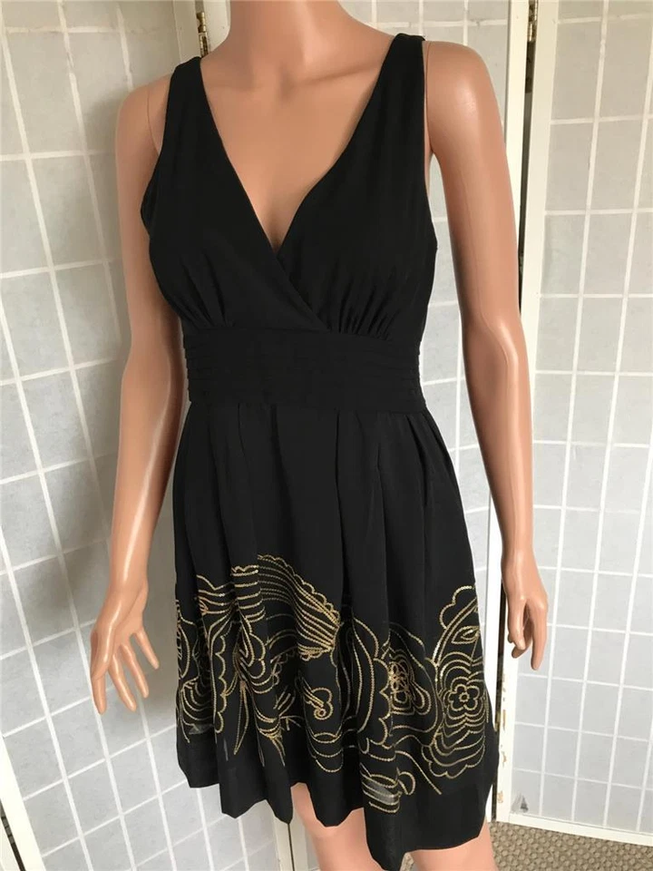 Vestido de fiesta para mujer Johnny Martin 9 semi transparente pequeño negro Foto 2 de 4