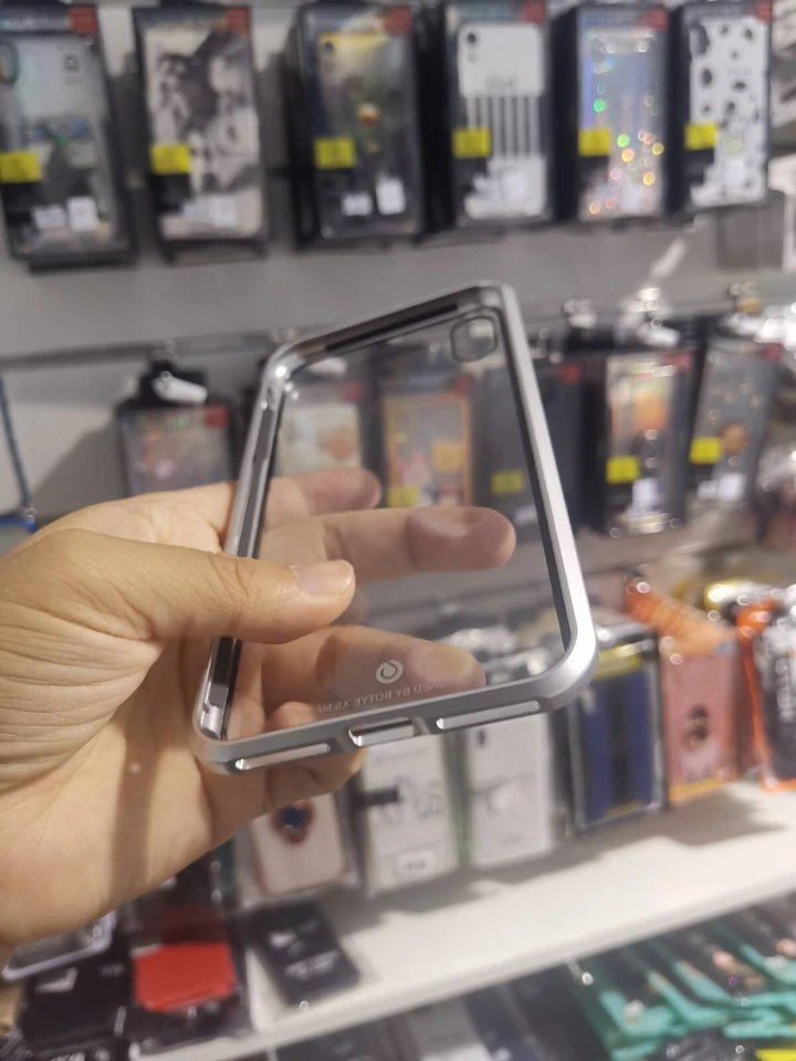 cover per iPhone x vetro callamitato  custodia copertina case 360° argento - Immagine 4 di 4
