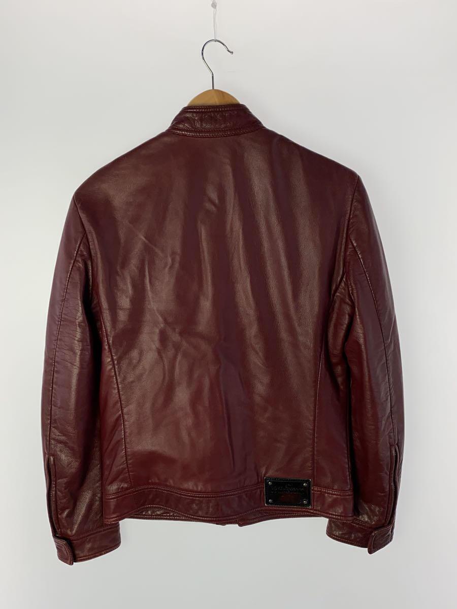 DOLCE&GABBANA single riders Jacket leather sheepskin red 44 DOLCE&GABBANA single riders Jacket leather sheepskin red 44