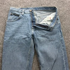 Wrangler Premium Jeans Men's 30x30 Light Wash Straight Fit Denim Casual Pants