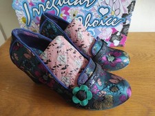 Irregular Choice Heels Highland Haven Blue Floral 37 UK5
