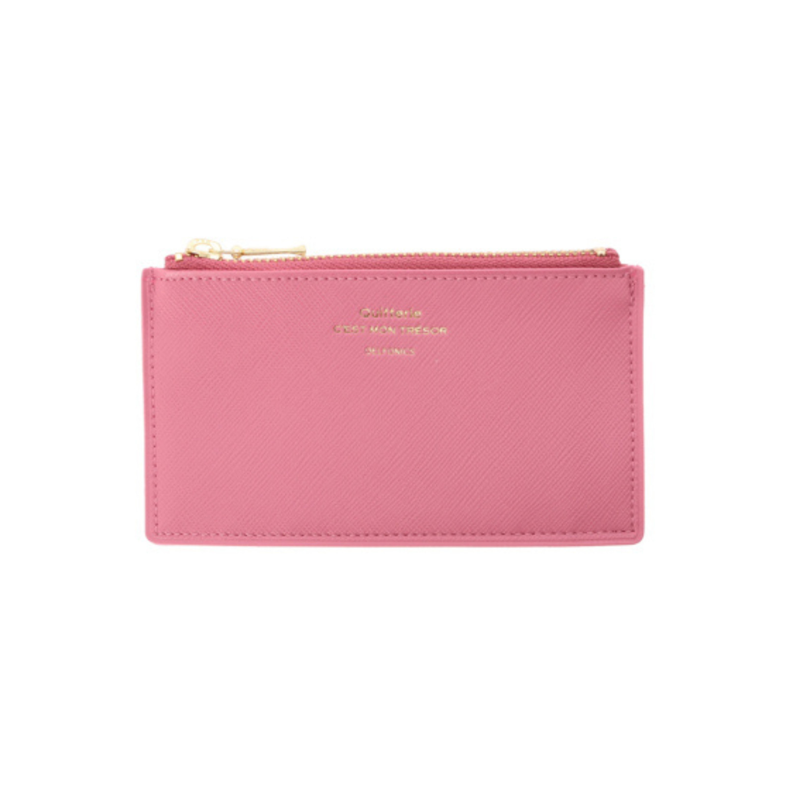 Delfonics Quitterie Zip Card Case: 5 in. x 3 in. (Pink)