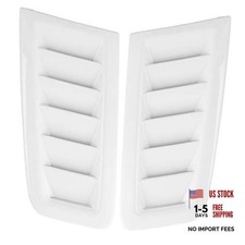 Car Hood Vent Scoop Kit Air Intake Louvers Hoods Vents Bonnet Cover for White