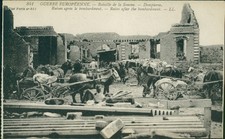 Postcard WW1 Somme Dompierre Suins After Bombardment Leon Levy