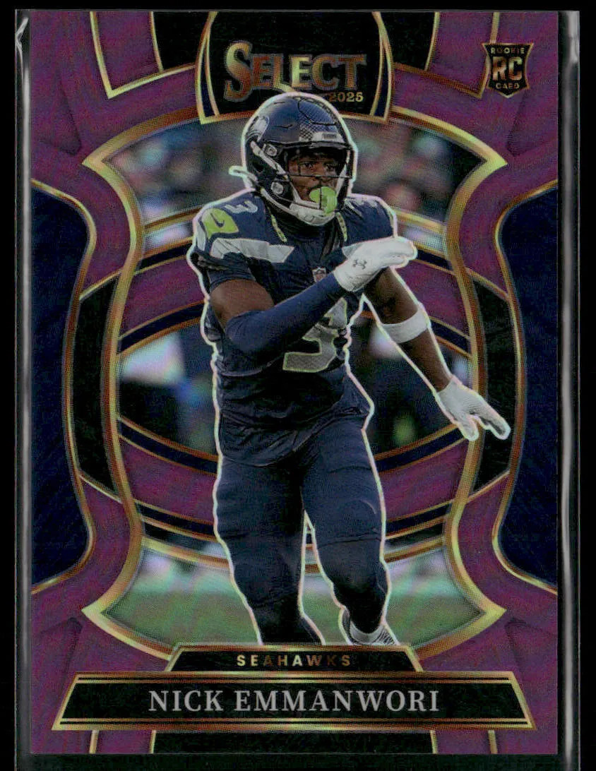 2025 Panini Select Football Concourse Nick Emmanwori #15 Purple Prizm /75 RC