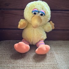 Vintage Hasbro Softies Sesame Street Baby Big Bird 11" Plush Stuffed Animal