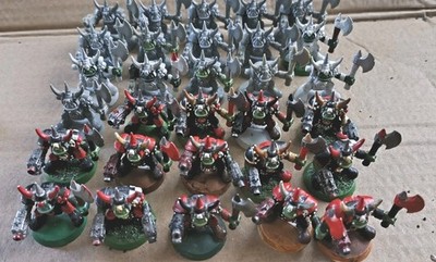 30 SPACE ORKS 2nd Edition Goffs Warhammer 40k Teilweise bemalt
