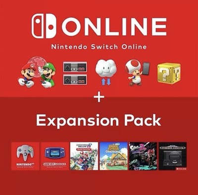     Nintendo Switch Online + Expansion Pack  12 Month Membership Switch 1 + 2