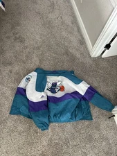 90s Vintage NBA Apex One Charlotte Hornets Puffer Jacket (Size Large)