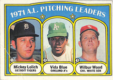 Mickey Lolich 1972 Topps #94 1971 A.L. Pitching Leaders (Lolich / Blue / Wood)