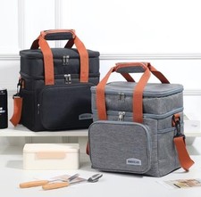 Faltbare Kühltasche Picknicktasche Isoliertasche Thermotasche 2 Kühlfächer Lunch