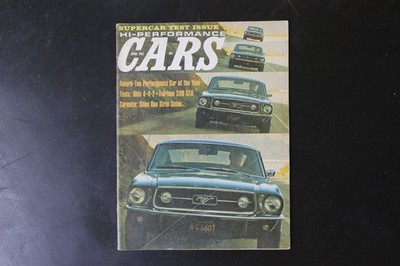 Hi-Performance CARS Magazine April 1967 Supercar Test Issue Mustang Fairlane