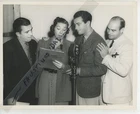 Vintage 8x10 Candid Photo Actors Robert Taylor & Fanny Brice on The Radio