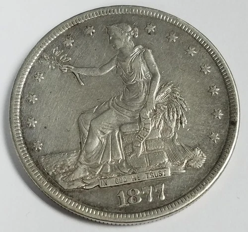 1877-S Trade Dollar | Silver $1 | San Francisco | vf + | San Francisco