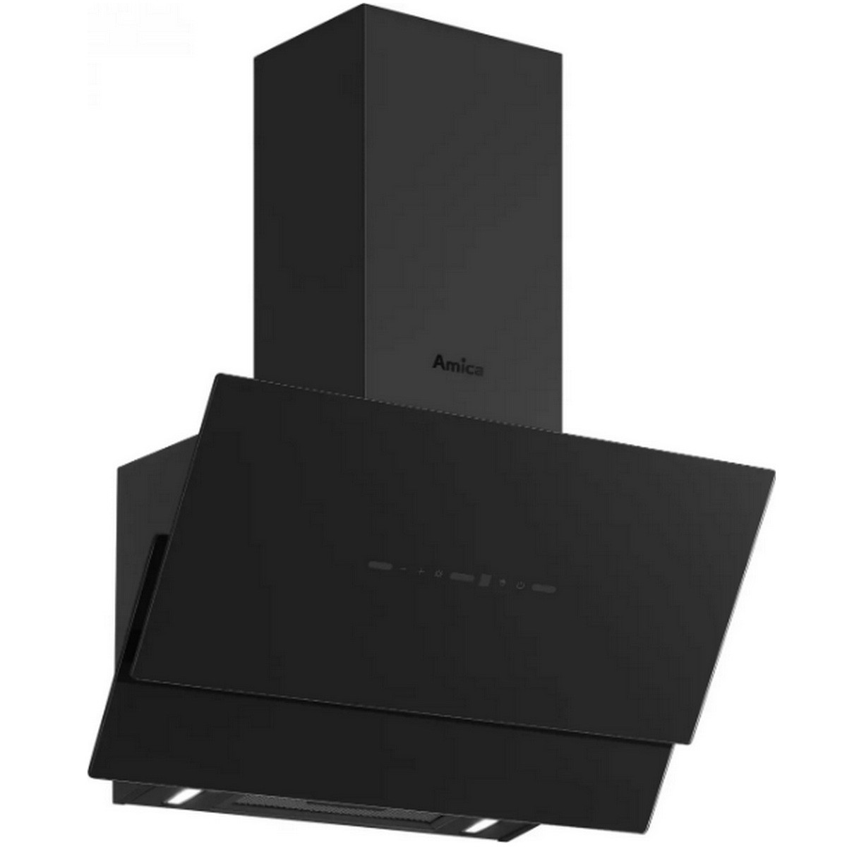 Hotte inclinée Amica 60cm noire 546m3h pour cuisine moderne aspirante